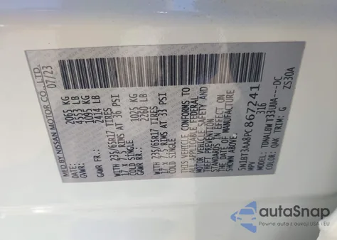 2023 Nissan Rogue S Fwd from USA, damaged, VIN 5N1BT3AA8PC867241